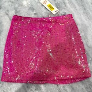 Gianni Bini Hot Pink Sequin Mini Skirt